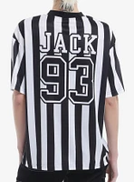 The Nightmare Before Christmas Jack Stripe Girls Soccer Jersey Top