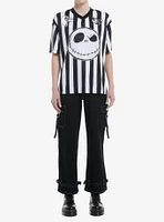 The Nightmare Before Christmas Jack Stripe Girls Soccer Jersey Top