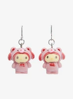 Sanrio Hello Kitty and Friends Flocked Latte Bear My Melody Earrings