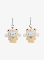 Sanrio Hello Kitty and Friends Flocked Latte Bear Cinnamoroll Earrings