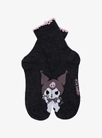 Kuromi Bow Lettuce Trim Crew Socks