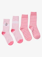 Hello Kitty Pink Stripe Cozy Crew Socks 2 Pair