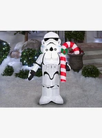 Star Wars Stormtrooper with Candy Cane Light-Up Inflatable Decor