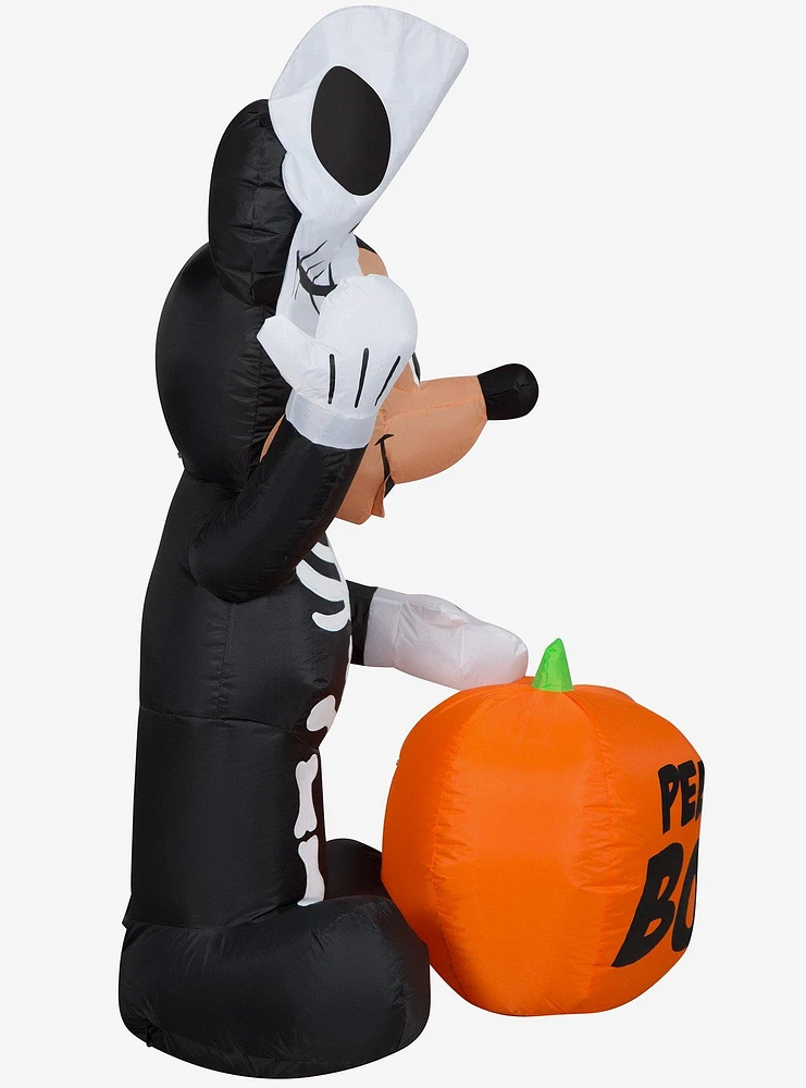 Disney Mickey Mouse Skeleton Pumpkin Inflatable Decor