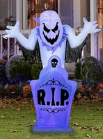 Ghost Tombstone with Flickering Lights Inflatable Decor