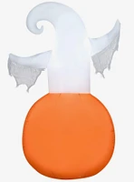 Ghost On Jack-O'-Lantern Inflatable Decor