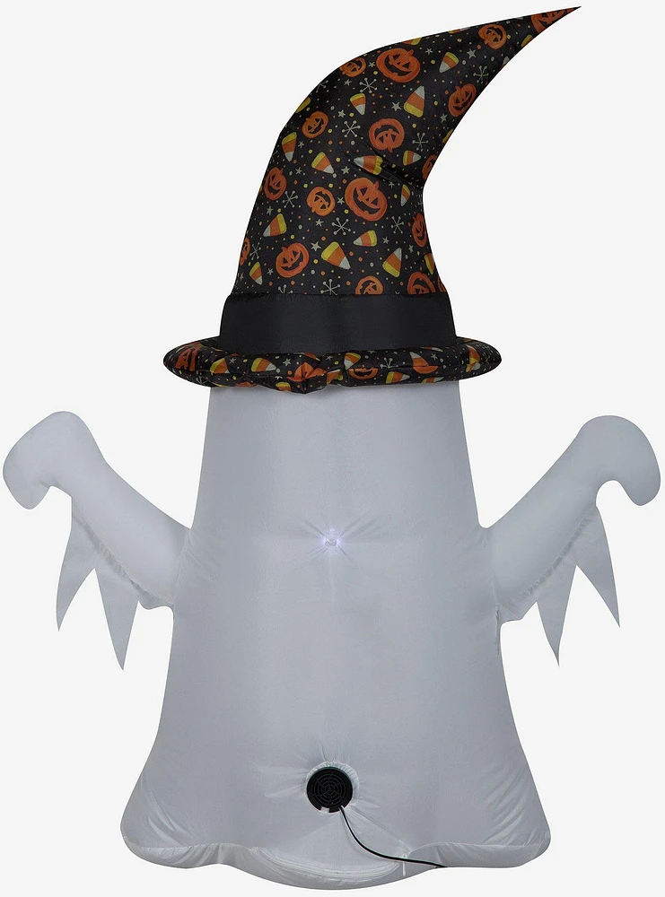 Ghost in Witch Hat Inflatable Decor