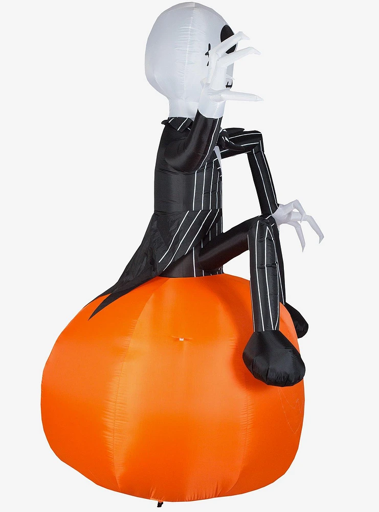 Disney Nightmare Before Christmas Jack Skellington On Jack-O'-Lantern Inflatable Decor