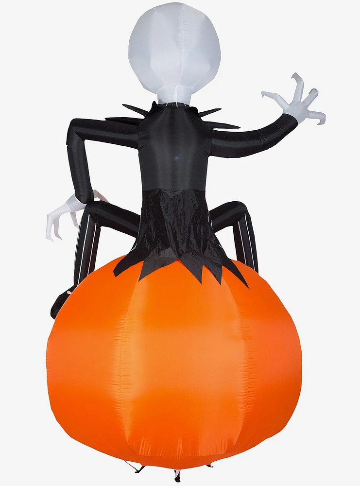 Disney Nightmare Before Christmas Jack Skellington On Jack-O'-Lantern Inflatable Decor