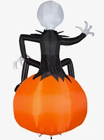 Disney Nightmare Before Christmas Jack Skellington On Jack-O'-Lantern Inflatable Decor