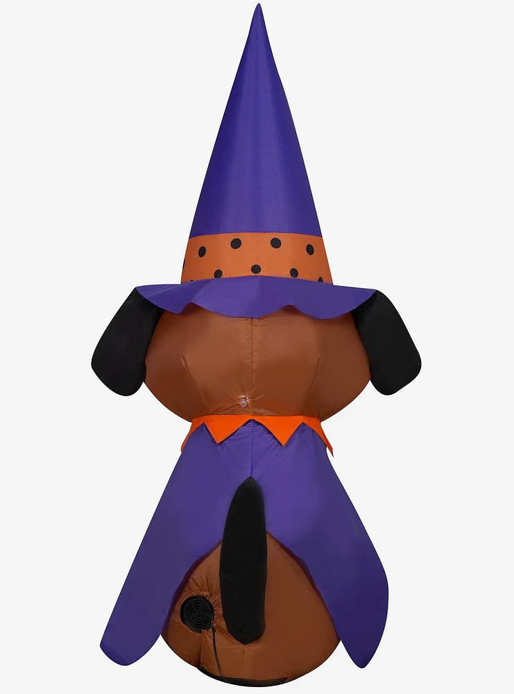 Dog in Witch Hat Inflatable Decor