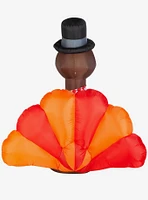 Thanksgiving Turkey Checkered Scarf Inflatable Decor