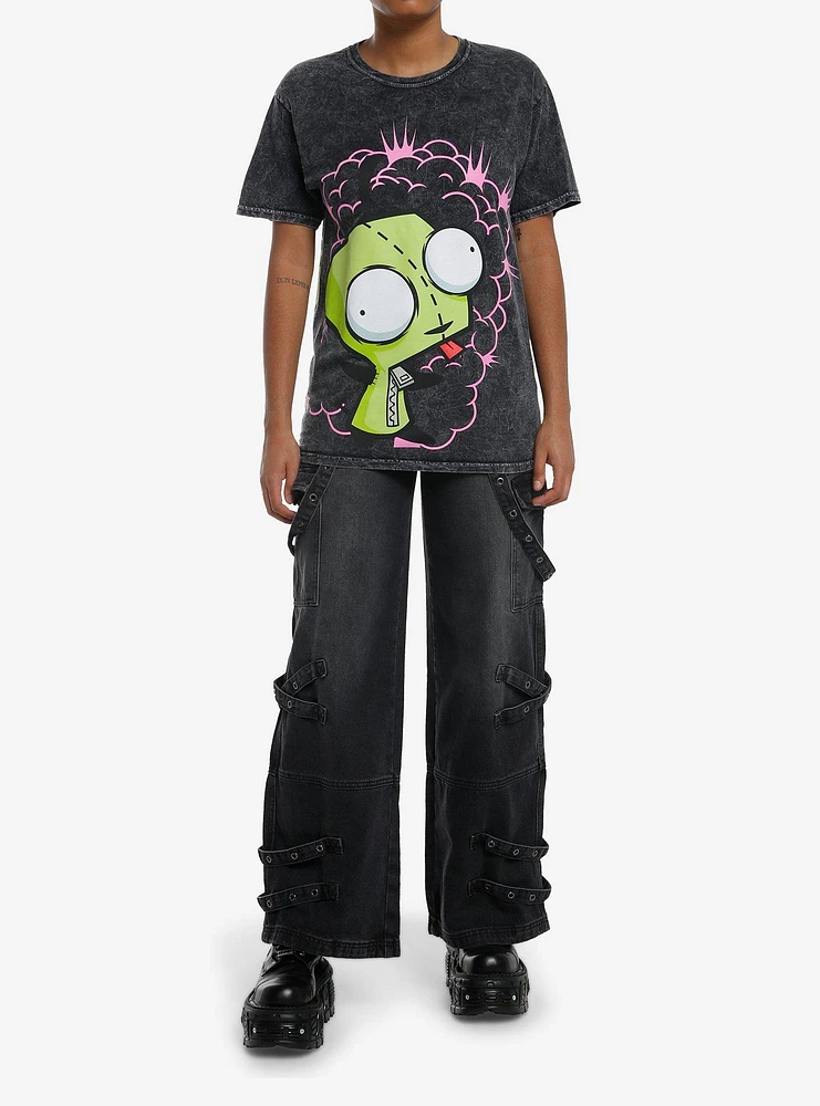 Invader Zim GIR Explosion Wash Boyfriend Fit Girls T-Shirt