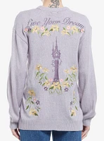 Disney Tangled Rapunzel & Flowers Girls Cardigan