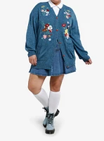 Disney Snow White And The Seven Dwarfs Flowers & Animals Girls Cardigan Plus