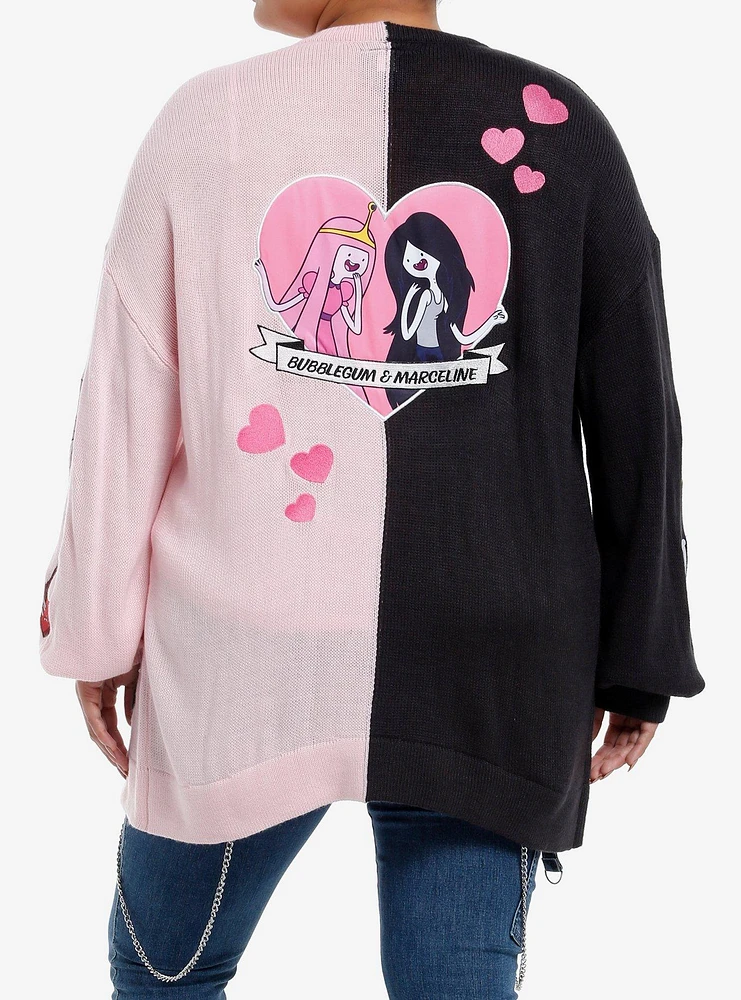 Adventure Time Marceline & Princess Bubblegum Hearts Girls Cardigan Plus