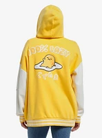 Gudetama Puff Print Girls Oversized Hoodie