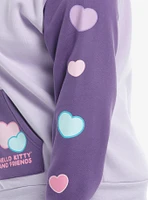 Hello Kitty And Friends Hearts Color-Block Girls Hoodie Plus