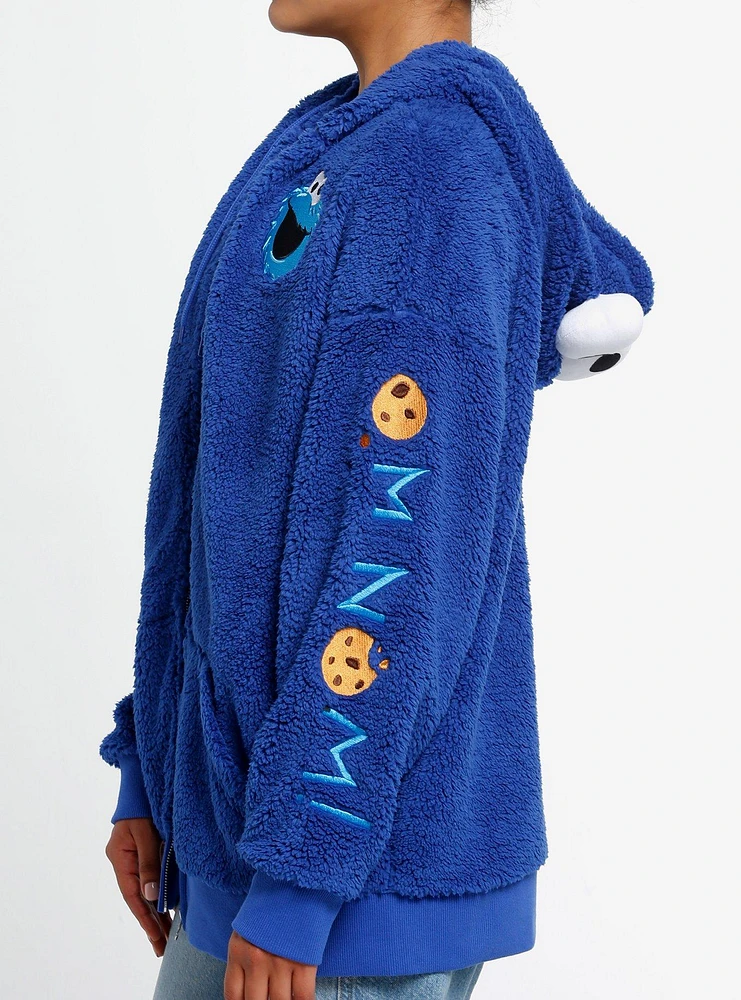 Sesame Street Cookie Monster Sherpa Girls Hoodie