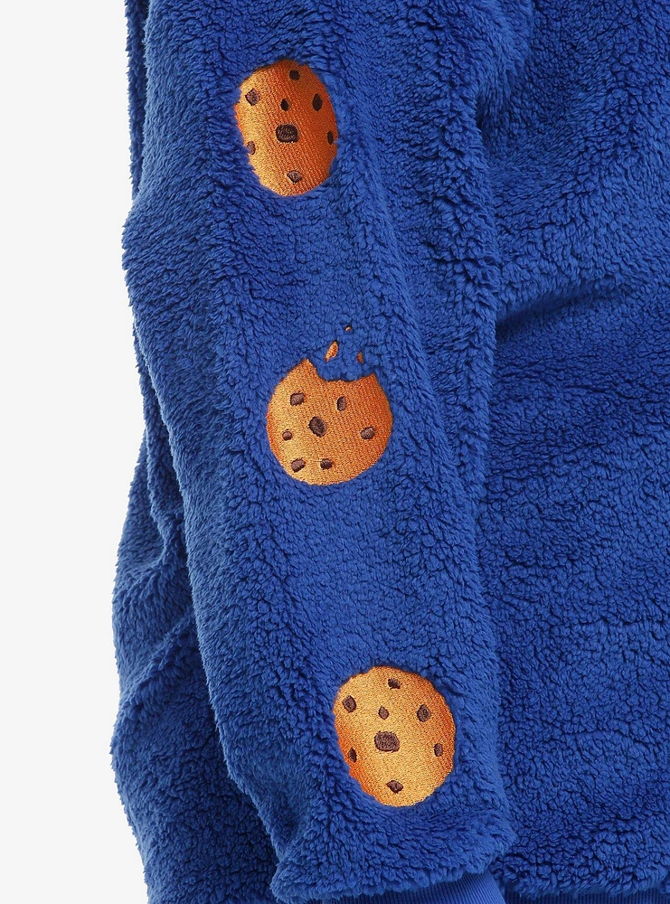 Sesame Street Cookie Monster Sherpa Girls Hoodie Plus