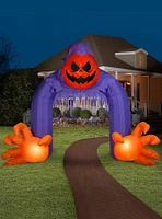 Jack-O'-Lantern Reaper Archway Swirling Lights Inflatable Decor