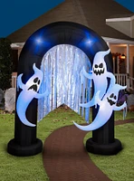 Ghost Archway with Flickering Lights Streamers Inflatable Decor