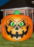 Flat Jack-O'-Lantern Creepy Face Inflatable Decor