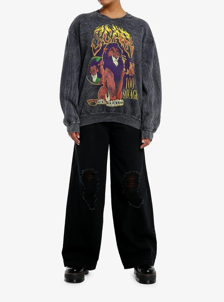 Disney The Lion King Scar Wash Girls Sweatshirt