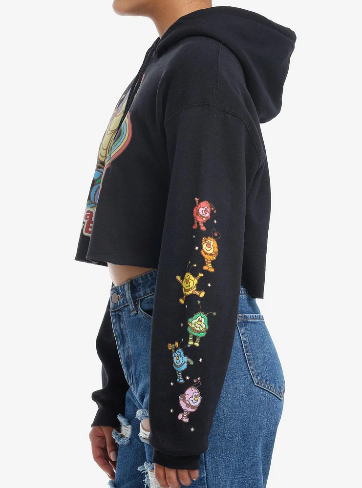 Rainbow Brite Logo Crop Girls Hoodie