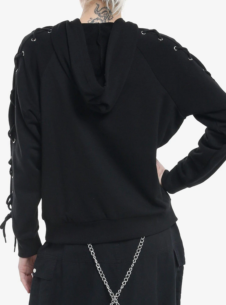 Social Collision Black Hardware Girls Hoodie