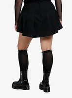 Social Collision Black Side Buckle Mini Skirt Plus