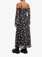 Thorn & Fable Mushroom Rat Cold Shoulder Maxi Dress