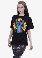 Disney Lilo & Stitch Cute But Weird Front Print T-Shirt