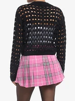 Sweet Society Heart Girls Crop Knit Sweater