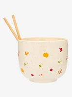 Studio Ghibli® Kiki's Delivery Service Jiji Fall Leaves Ramen Bowl With Chopsticks — BoxLunch Exclusive