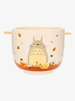 Studio Ghibli® My Neighbor Totoro Fall Leaves Ramen Bowl With Chopsticks — BoxLunch Exclusive