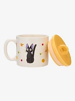 Studio Ghibli® Kiki's Delivery Service Jiji Fall Leaves Mug With Lid — BoxLunch Exclusive