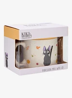 Studio Ghibli® Kiki's Delivery Service Jiji Fall Leaves Mug With Lid — BoxLunch Exclusive