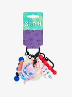 Disney Lilo & Stitch Angel & Stitch Multi Charm Beaded Keychain