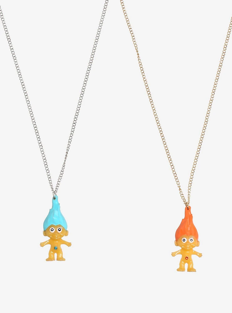 Good Luck Trolls Character Best Friend Necklace Set