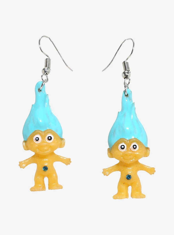 Good Luck Trolls Blue Troll Drop Earrings