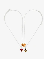 Five Nights At Freddy's Foxy & Freddy Pizza Best Friend Necklace Set