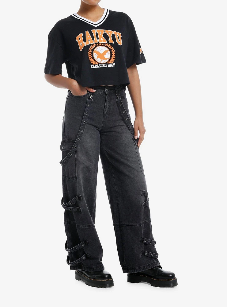 Haikyu!! Karasuno High Varsity Crop Girls T-Shirt