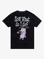 Courage The Cowardly Dog Now What Mineral Wash T-Shirt