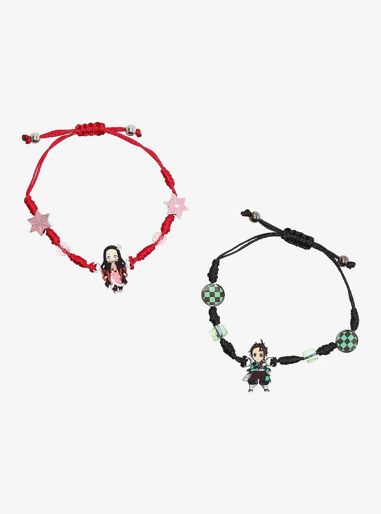 Demon Slayer: Kimetsu No Yaiba Tanjiro & Nezuko Best Friend Bracelet Set