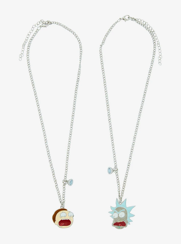 Rick And Morty Duo Best Friend Necklace Set