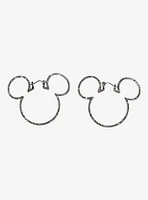 Disney Mickey Mouse Outline Bling Hoop Earrings