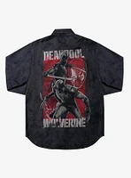 Marvel Deadpool & Wolverine Button-Up Shirt