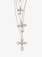 Pink Cross Star Blind Necklace Set