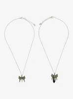 Thorn & Fable Bat Wing Crystal Best Friend Necklace Set